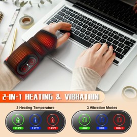 Cordless Wrist Heating Pad for Pain Relief, Wrist Brace for Carpal Tunnel
