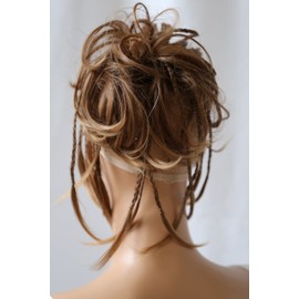 PRETTYSHOP Hairpiece Hair Rubber Scrunchie Scrunchy Updos VOLUMINOUS Wavy Messy Bun brown mix # 33AT26 G6D