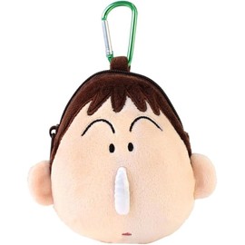 Tees Factory Crayon Shin-chan KS-5544305BO Plush Zipper Mascot with Carabiner H4.5 x W4.7 x Depth 2.2 inches (115 x 120 x 55 mm)