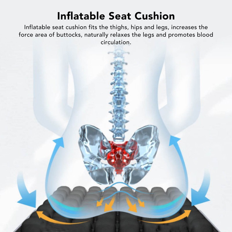 3D Inflatable Seat Cushion Portable Air Chair Cushion Seat Pad
