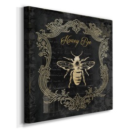 Renditions Gallery Royal Honey Bee (2) Wall Art, Premium Gallery Wrapped Canvas Decor, Ready to Hang, 16 in H x 16 in W, Made in America Print
