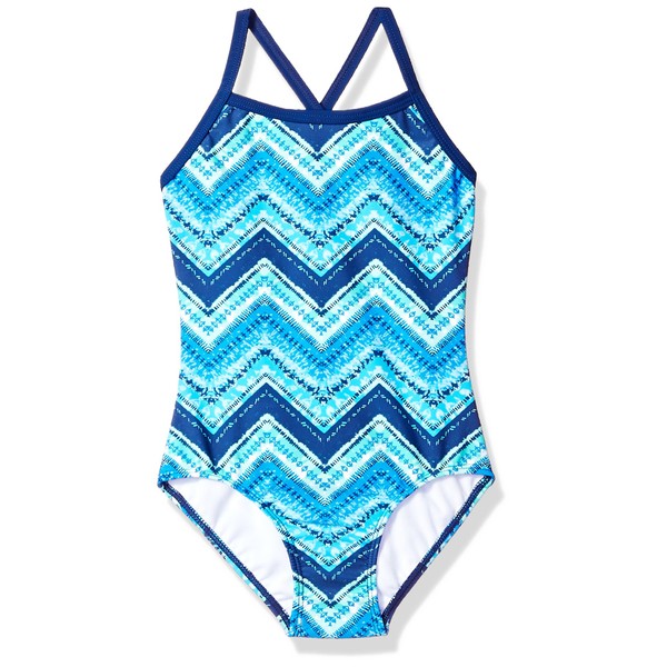 Kanu Surf Girls' Layla Beach Sport Banded 1 Piece Swimsuit