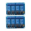 2PCS 4 Channel Relay Module Optocoupler Isolation ABS Solid State