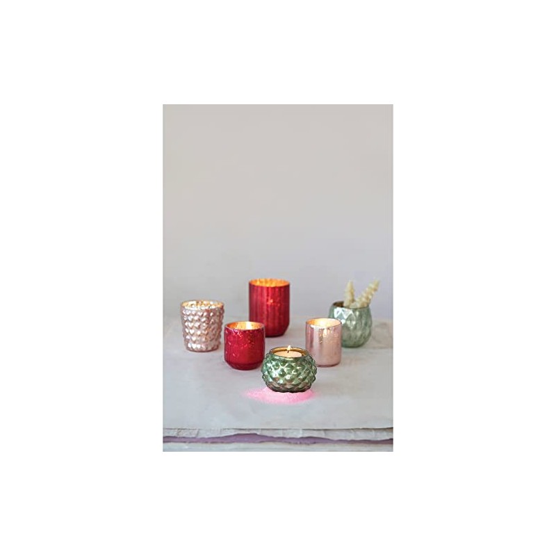 Creative Co-Op Mercury Glass Votive Holders, Set of 6