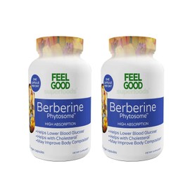 Feel Good Superfoods Berberine Phytosome, 120 Vegan Capsules (Pack of 2)
