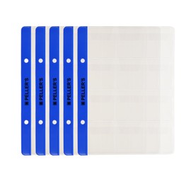 PELLER'S Münzhüllen Für Sammelalbum. 12 Felder 35mm x35mm, Für Münzen bis zu Ø 28mm. 10 er Packung. Für Münzalbum S.