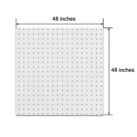 Sillamate Plastic Large Size Office Chair Mat for Carpeted Floors, Heavy Duty Floor Mat,Eco-Friendly Series Studded Carpet Desk Chair Mats-48'' x 48'' (48 inches X 48 inches- NO Lip)