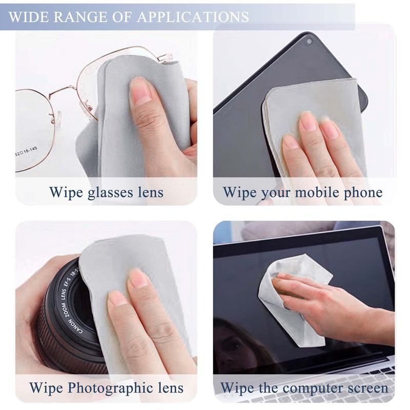 SooGree Glasses Cleaning Cloth Lens Microfiber Eyeglasses Wipes Cloth Lens