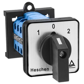 Heschen Universal Rotary Cam Selector Changeover Switch, LW28-20/D404.4-B11R, 660V 20A, 3 Position, 4 Phase, 16 Terminals, CE/TUV listed