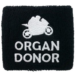 Brake Fluid Reservoir Cover Sock for Motorcycles, Sporbikes and Gifts by Moto Loot (Organ Donor)