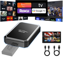 LAMTTO Car TV Mate Pro and Wireless CarPlay Adapter – Upgrade 2 in 1 Magic AI Box Convert Car Screen to TV with HD Media Port for Fire Stick and Switch for OEM Wired Factory 2016+