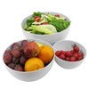 ECOWAY Salad Bowl Set of 3 with Bamboo Wooden Lids,