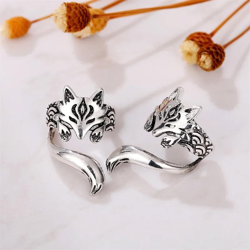 CP-00-00792xx 2 Fox Ear Cuffs / 1 Pair Earrings 2