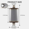 Customized Exhaust High Flow Silencer Auto Part Stainless Steel Universal