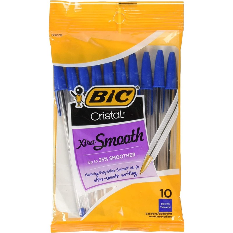 30 x Bic Cristal Xtra-Smooth Round Stic Ballpoint Pens -