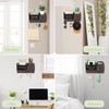 RELBRO Key Holder Wall Mount, Wooden Mail and Key Organizer