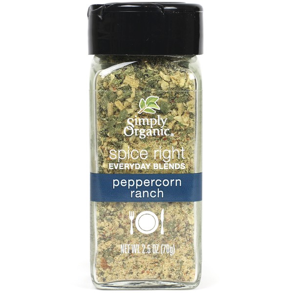 Simply Organic Spice Right Everyday Seasoning Blends, Peppercorn Ranch, 70ml