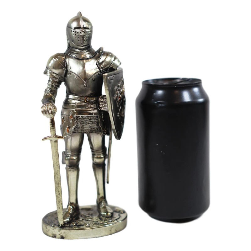 Ebros Sir Geoffrey English Champion Knight Figurine 7"Tall Lion Heraldry