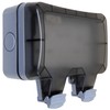 Waterproof Outdoor Double Switched Power Socket IP66 2 Gang Electrical