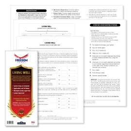 Living Will and Healthcare Power of Attorney Legal Forms Kit