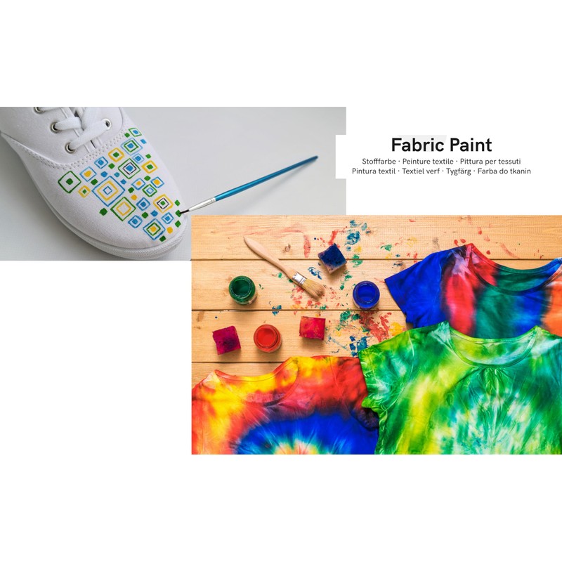 Artme Fabric Paint Dye Set 10 Colours 20ml x10 -