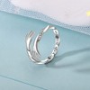 KBRPEY 925 Sterling Silver Hug Ring Adjustable Hug Ring Crystal