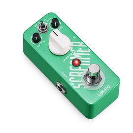 LEKATO Overdrive Guitar Pedal, Green Vintage Overdrive Effect Pedal Boards with Warm Hot Modes, DC 9V True Bypass, Mini Boost Guitar Effect for Electric Guitar