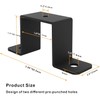 VANROUG 8 Pieces Square Pipe Clamps U Shaped Connector Bracket