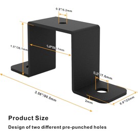 VANROUG 8 Pieces Square Pipe Clamps U Shaped Connector Bracket U Shaped Strut Connector Bracket Suitable for Water Pipes Balcony Railing