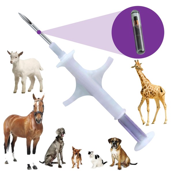 Manruta 20 Pack Injectable Pet ID Microchips for Animals Big