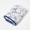 HOMESCAPES Navy Hand Towel 100% Turkish Cotton Patterned Large Towel