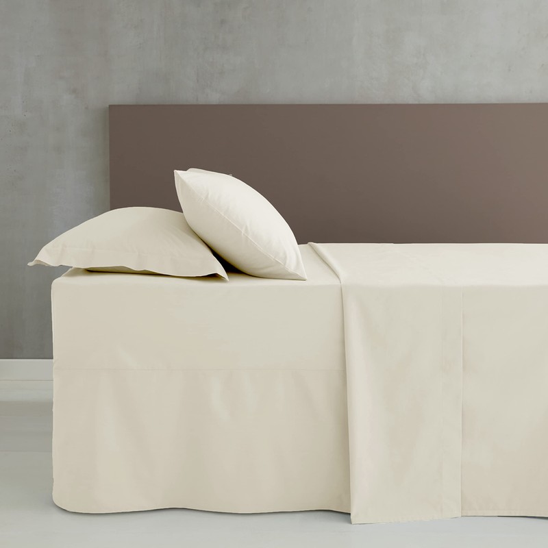 Catherine Lansfield Easy Iron Percale Combed Single Fitted Valance Sheet
