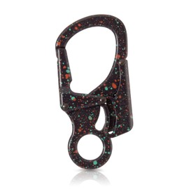 Carabiner, Fashionable Latch, Double Anti-Miss Opening Locking Design, Alloy, Multi-functional, Small, Outdoor, Camping, Ultra-light Mountaineering Key Chain, Black Orange Green, 1 Pc