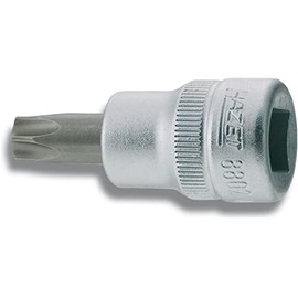 HAZET Torx Bit Socket 8802-T45 Double Side Width: 3.1 x Insertion Angle: 0.3 x Total Length: 1.7 inches (43.5 mm) x 1.7 inches (43.5 mm)