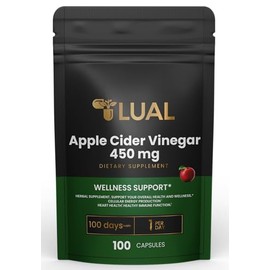 LUAL Apple Cider Vinegar Capsules Apple Cider Vinegar Capsules 450 mg 100 Count