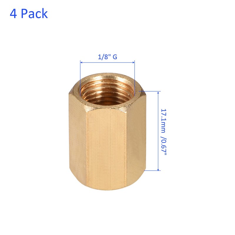 M METERXITY 4pcs Female Threaded Pipe Fitting 1/8" G Female