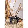 Berk ST-311 Incense Bowl Soapstone Flower of Life Engraved by