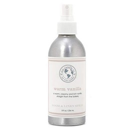 Eco Candle Co. Room & Linen Spray, Warm Vanilla, 8 oz. - Scents of Rich Vanilla - Recycled Aluminum Bottle, No Propellents, Pump Top, All Natural Ingredients