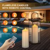 SoulBay 10" x 4" Flameless USB Rechargeable Candles, Solar Powered