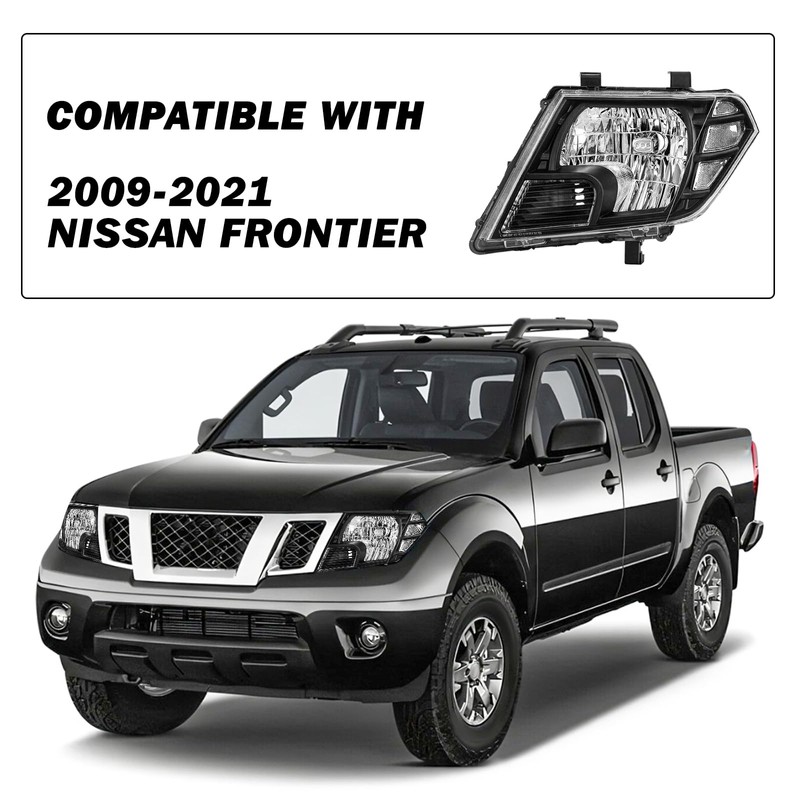 SOCKIR Halogen Model Headlight Assembly Pair Replacement for 2009-2021 Frontier