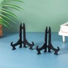 Tincogo 5" Black 12pcs/set Plastic Easels Plate Display Stands Picture