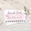 50 Pink Watercolor Reward Punch Cards | Customer Loyalty and