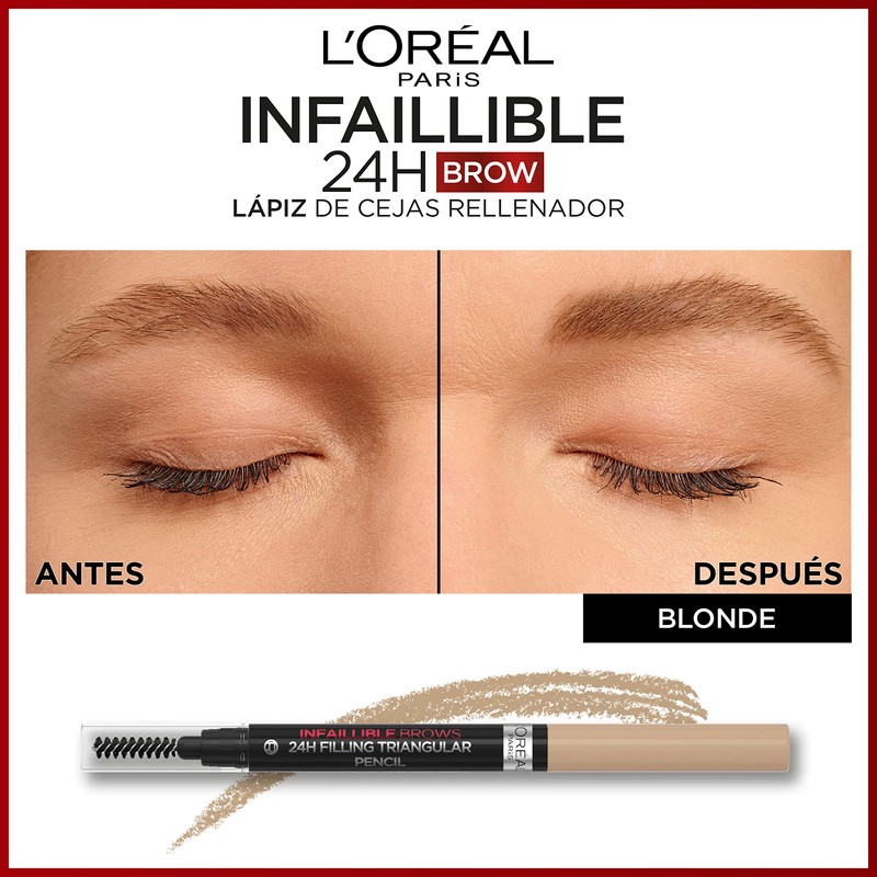 L'Oréal Paris Eyebrow Pencil with Rotating Triangle Tip for Defined