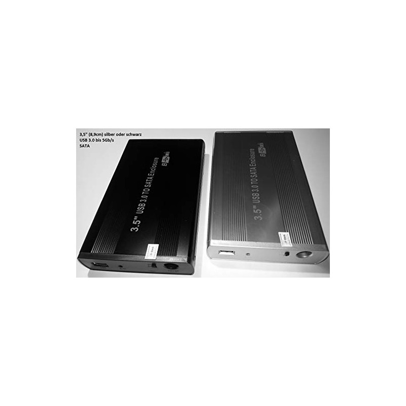 KesCom External USB Hard Drive Enclosure Metal 3.5 Inch (8.9