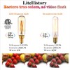 LiteHistory Dimmable T6 led Bulb 40W Candelabra led 2200K Amber