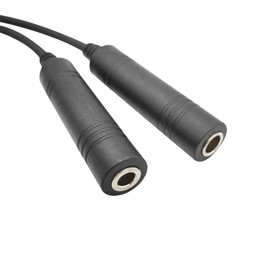 WODASEN GA Dual Plugs (3/16" Mic plug (PJ-068) &1/4" (PJ-055) Speaker plug) General Aviation Headphone to U174/U Helicopter Nexus TP-120 Plug Military Headset Adapter Connector for Pilot Convert Cable