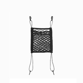 AIMALL Universal Car Truck Seat Mesh Tidy Storage Net Bag Organizer Holder, Multi-Pocket Design, Adjustable, Black, 11.81 x 9.84 Inches