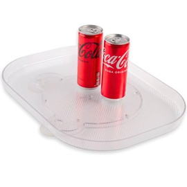 Fridge Lazy Susan Organizer Rectangle - Rectangular Lazy Susan for Refrigerator, Refrigerator Lazy Susan Turntable Rectangular, Lazy Susan Fridge Organizer, Rectangle Lazy Susan for Refrigerator