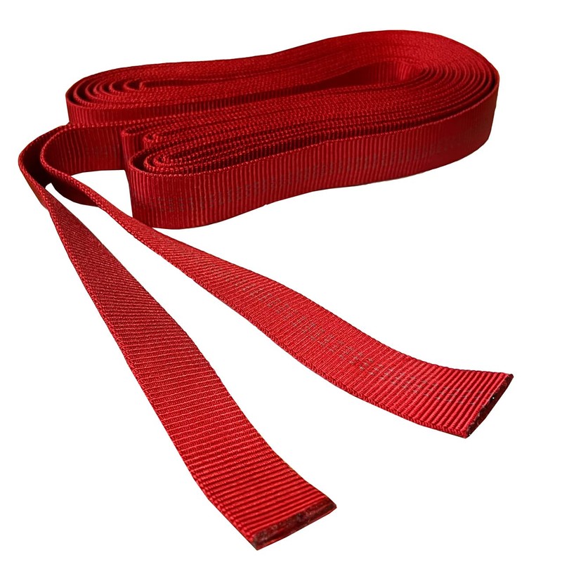 1" Tubular Nylon Webbing (22.5')-RED
