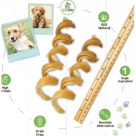 Nature Gnaws Bully Springs 7-8 inc 12pcs - Premium Natural Beef Dental Bones